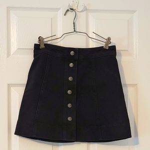 Madewell Black Denim Mini Skirt